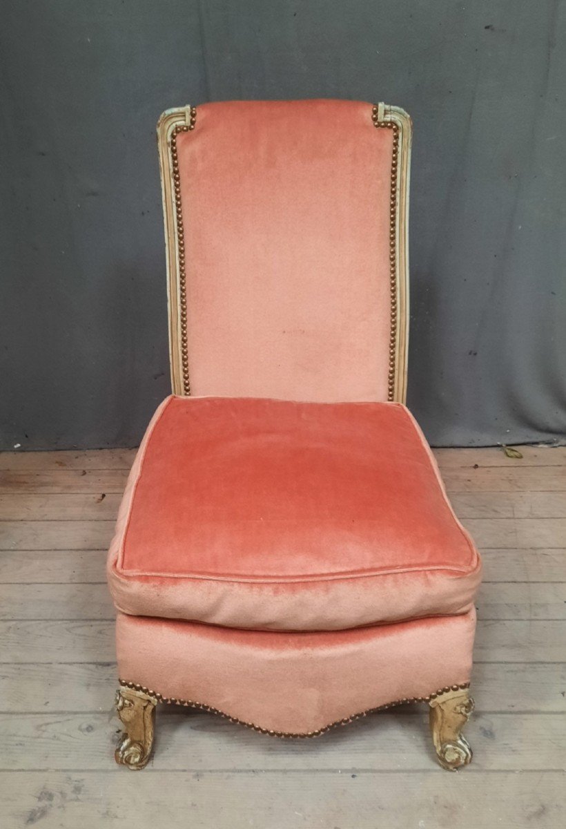 Louis XV Upholstered Low Chair -photo-3