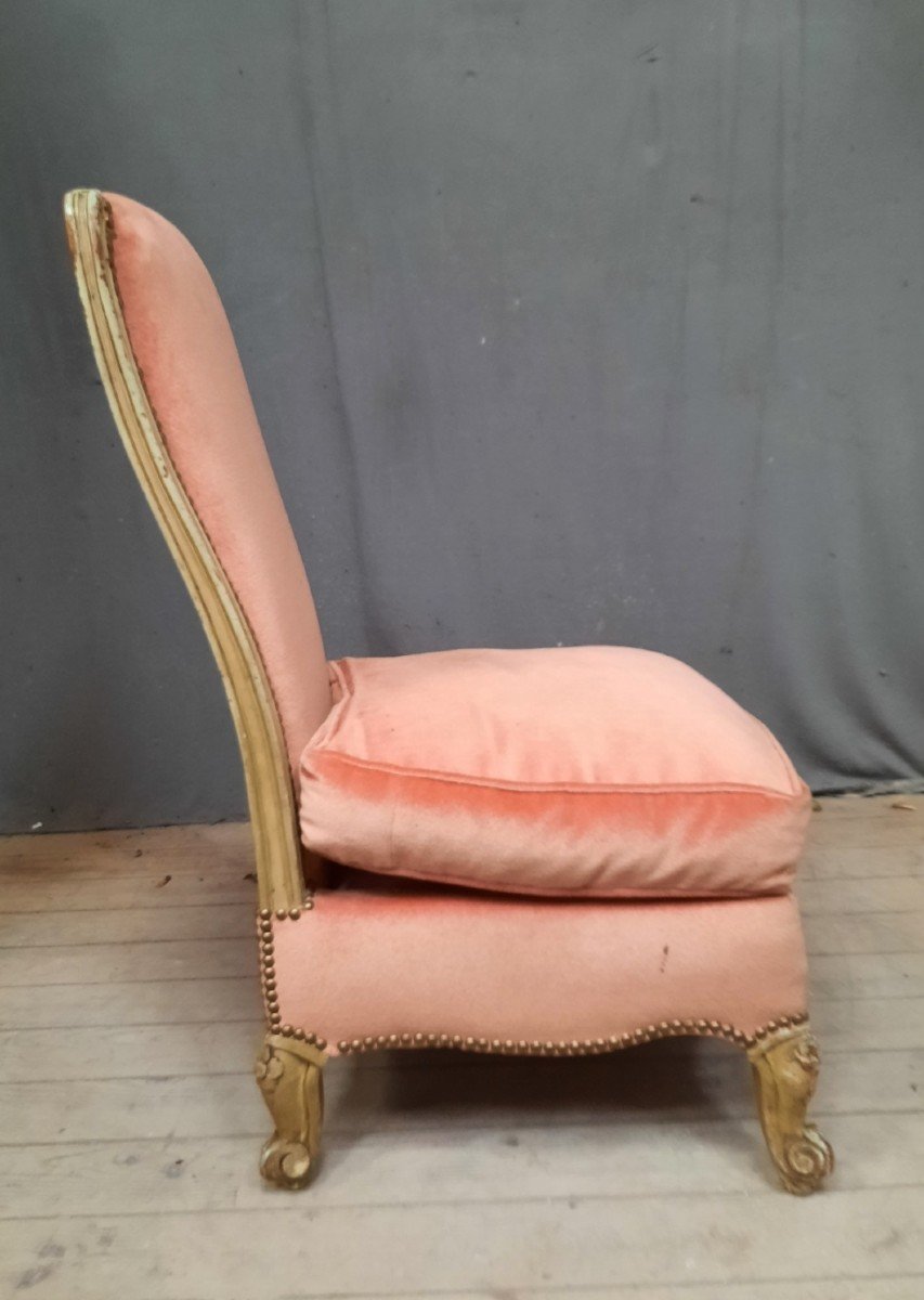 Louis XV Upholstered Low Chair -photo-1