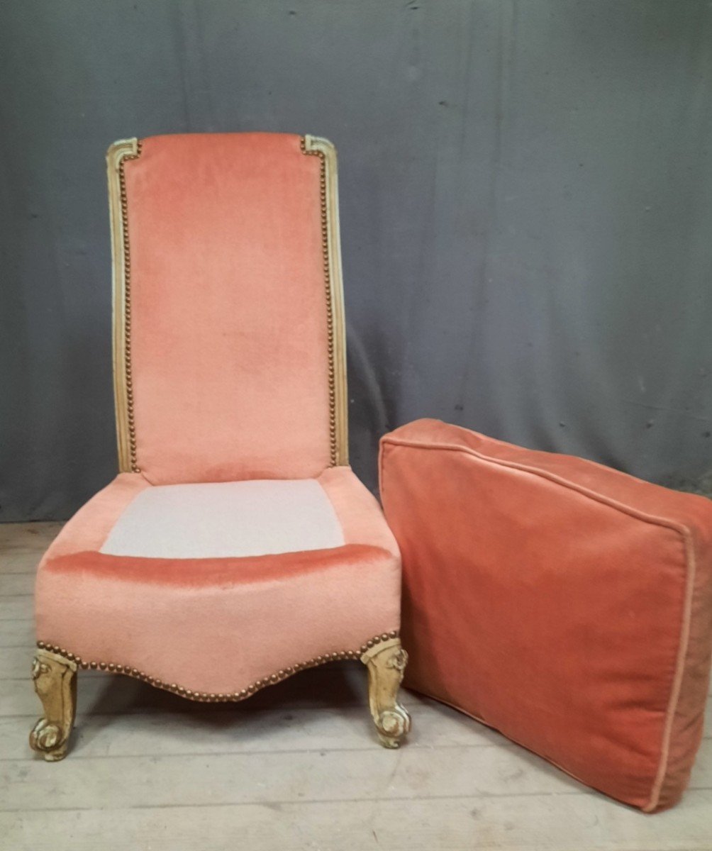 Louis XV Upholstered Low Chair -photo-5