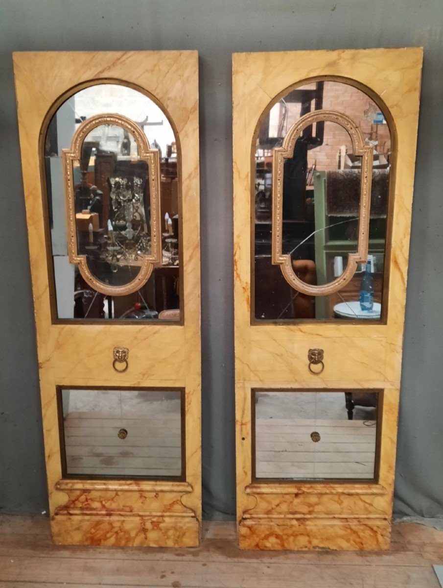 Pair Of Decorative Mirror Panels