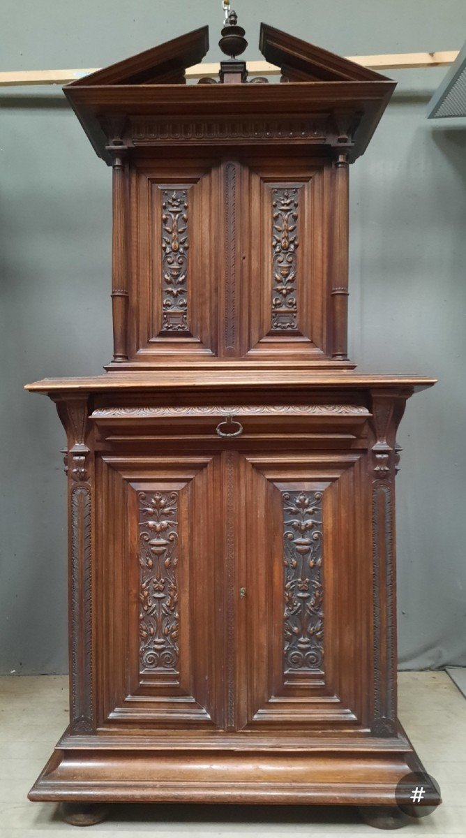 Renaissance Style 2-body Carved Buffet