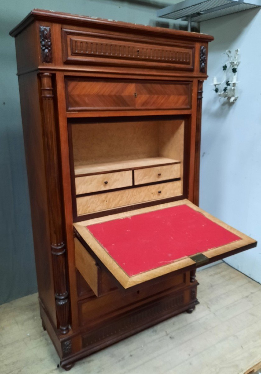 "1900" Veneered Column Secretary-photo-4