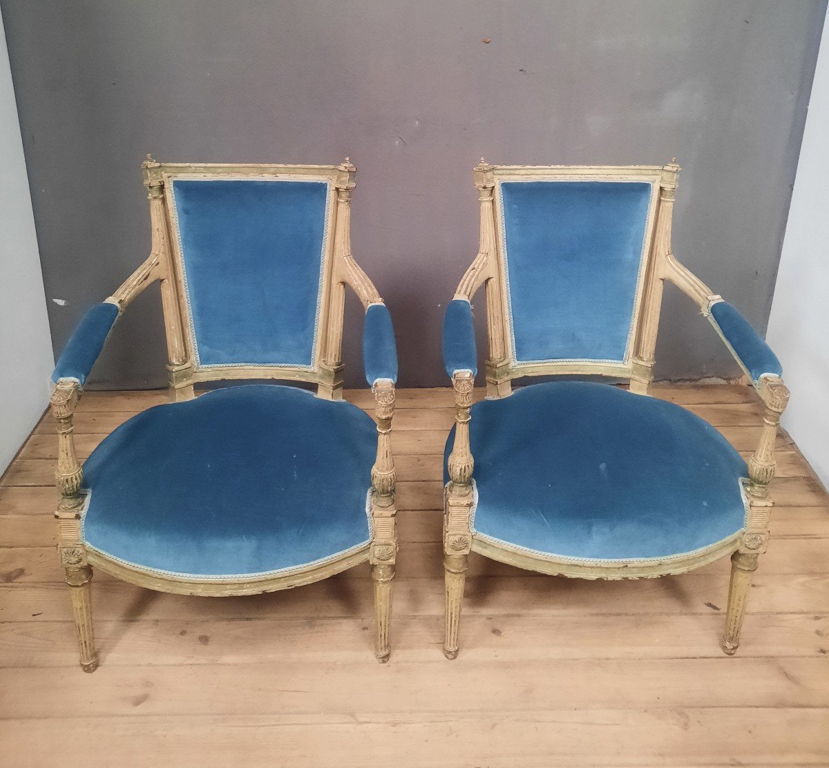 Pair Of Louis XVI Style Armchairs -photo-2