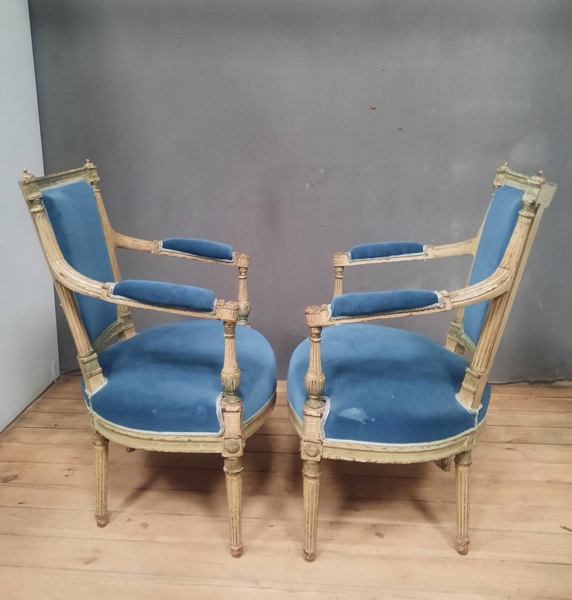 Pair Of Louis XVI Style Armchairs -photo-4