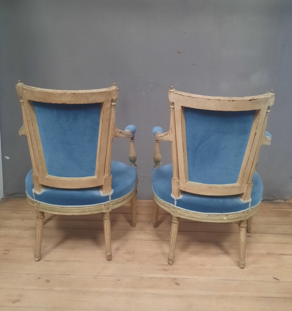 Pair Of Louis XVI Style Armchairs -photo-4