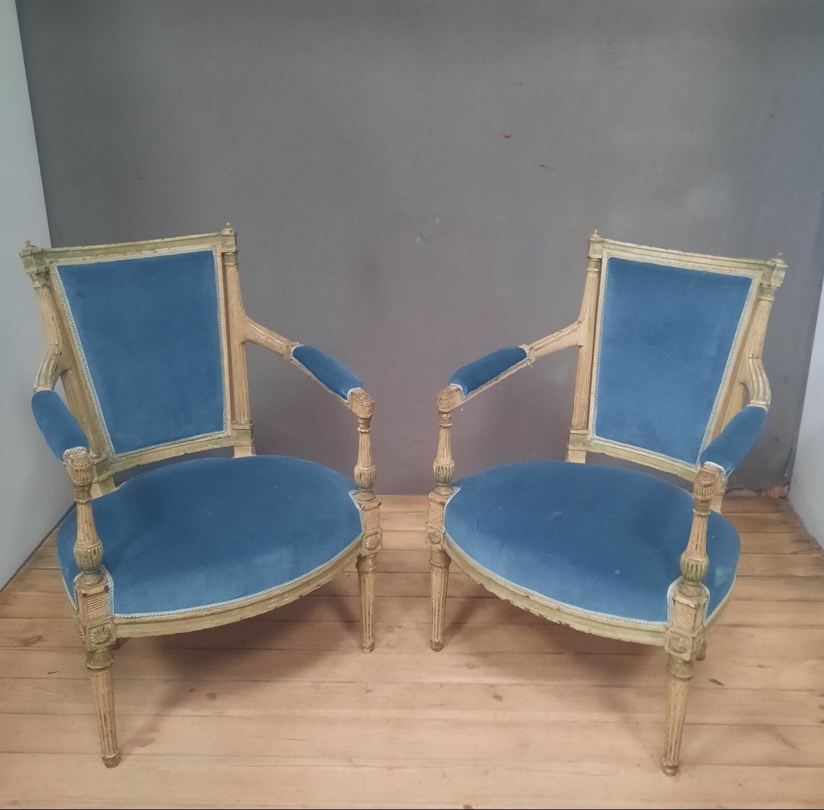 Pair Of Louis XVI Style Armchairs 