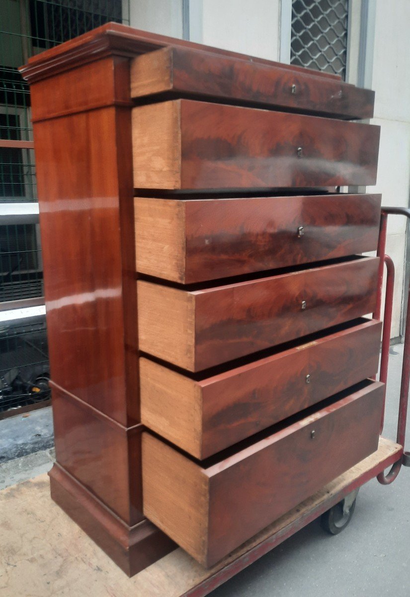 19th Century Mahogany Chest Of Drawers -photo-4