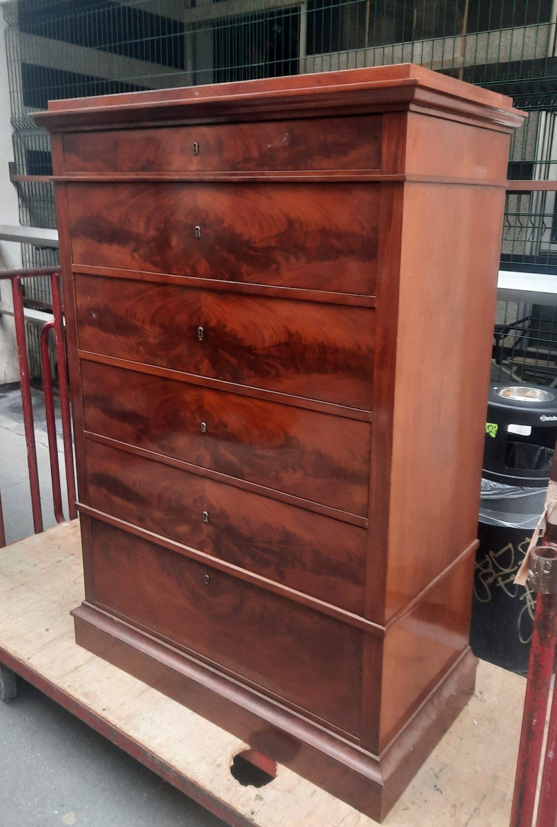 19th Century Mahogany Chest Of Drawers -photo-1