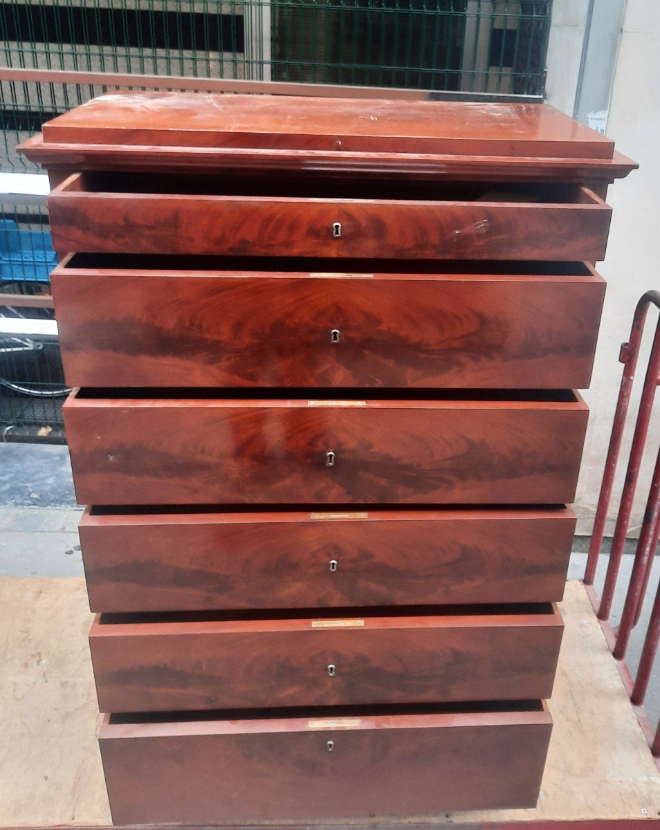 19th Century Mahogany Chest Of Drawers -photo-2