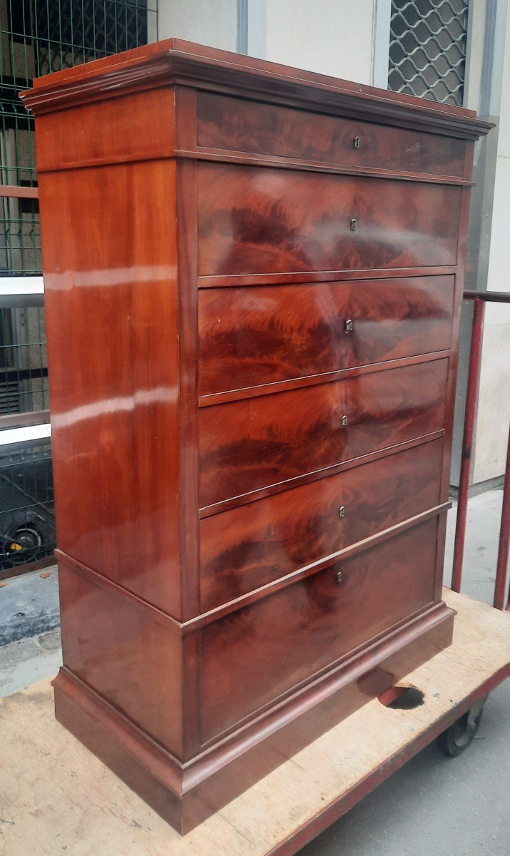 19th Century Mahogany Chest Of Drawers -photo-5