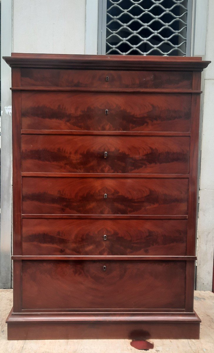 19th Century Mahogany Chest Of Drawers -photo-6