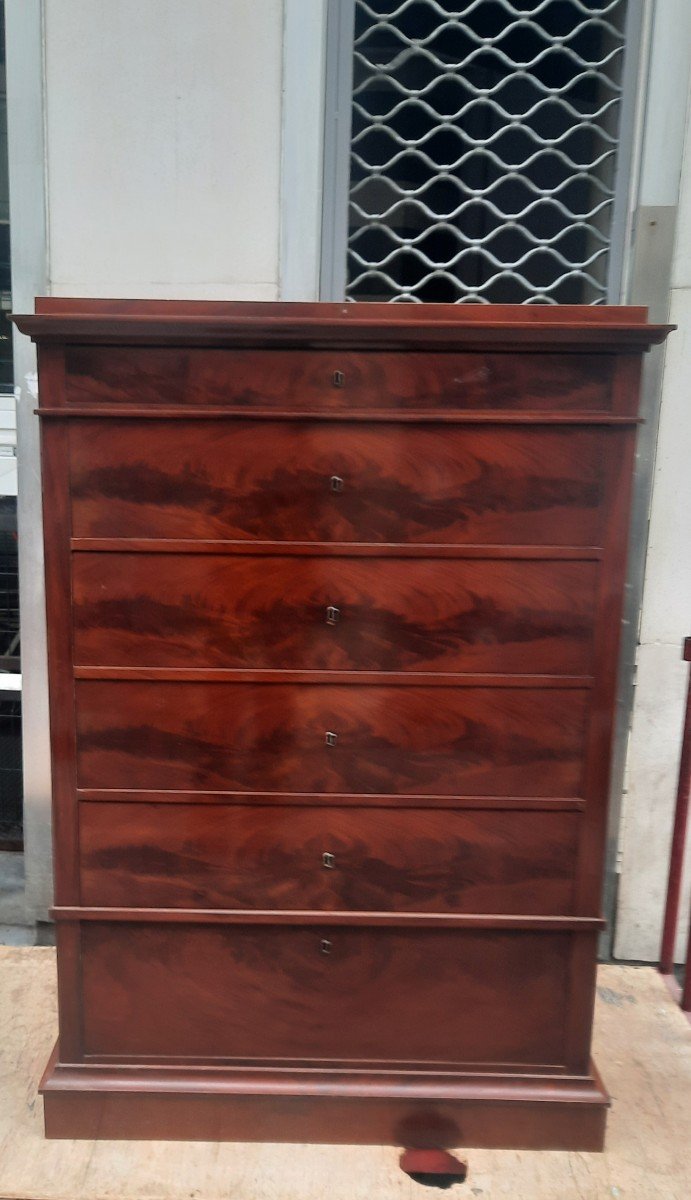 19th Century Mahogany Chest Of Drawers -photo-7