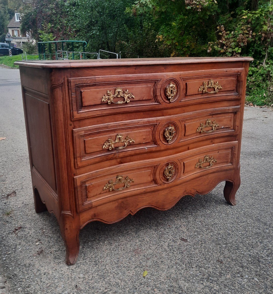 Eighteenth Century Chest Of Drawers In Solid Oak-photo-3