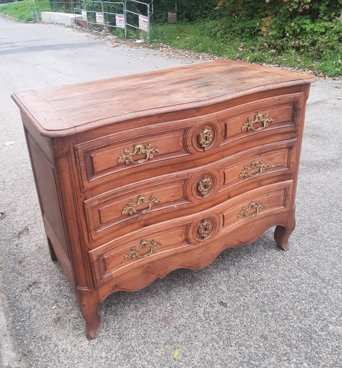 Eighteenth Century Chest Of Drawers In Solid Oak-photo-4