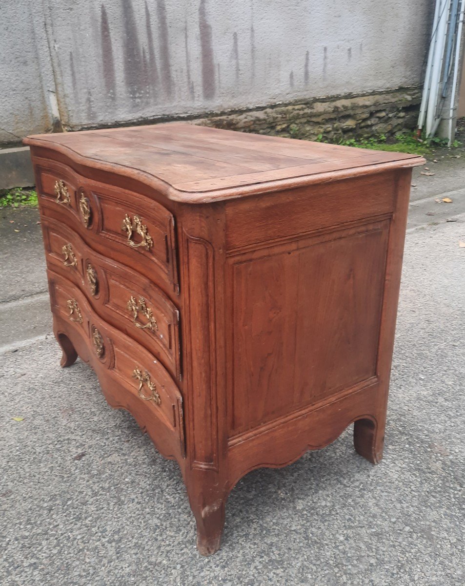 Eighteenth Century Chest Of Drawers In Solid Oak-photo-1