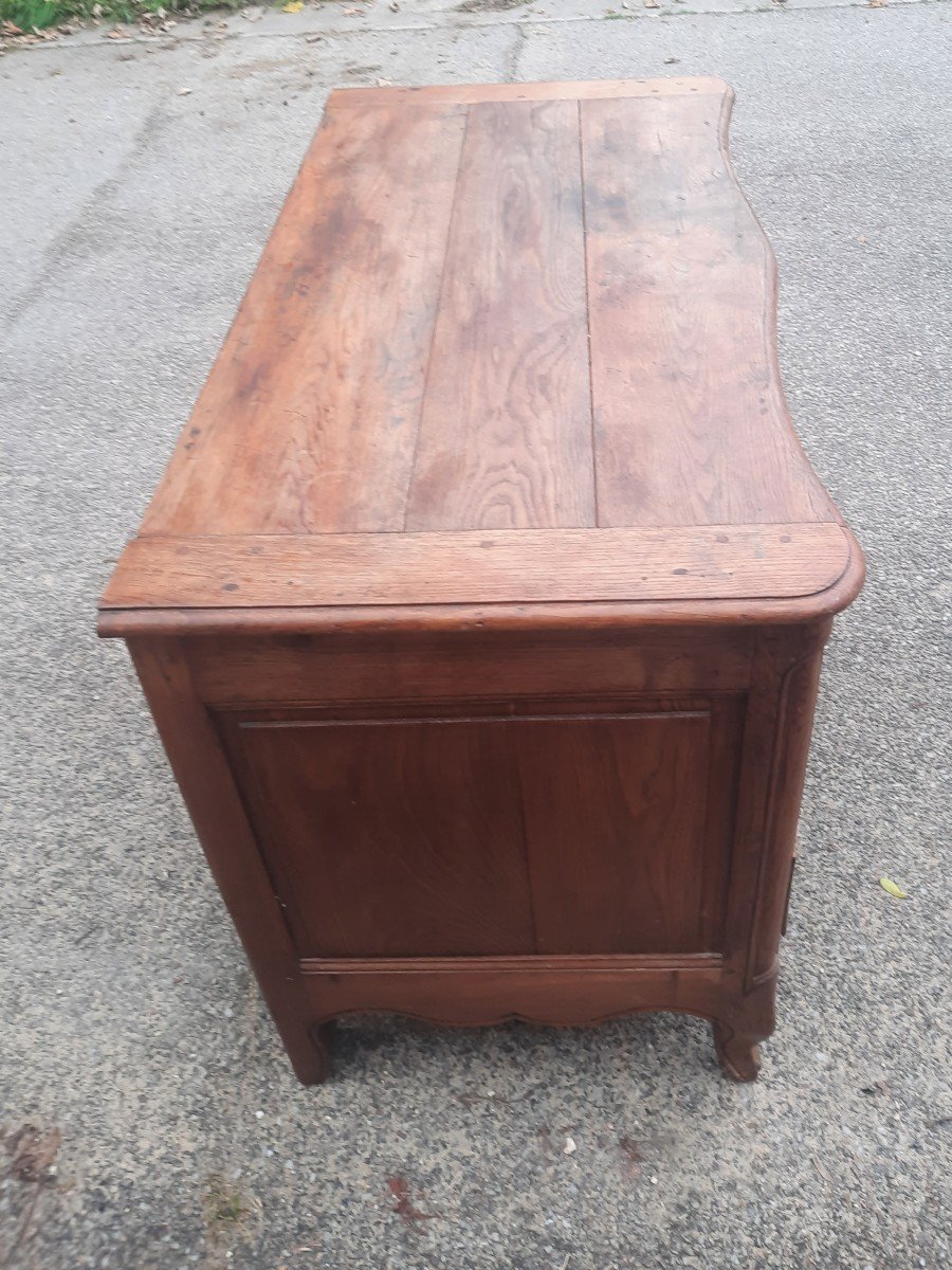 Eighteenth Century Chest Of Drawers In Solid Oak-photo-2