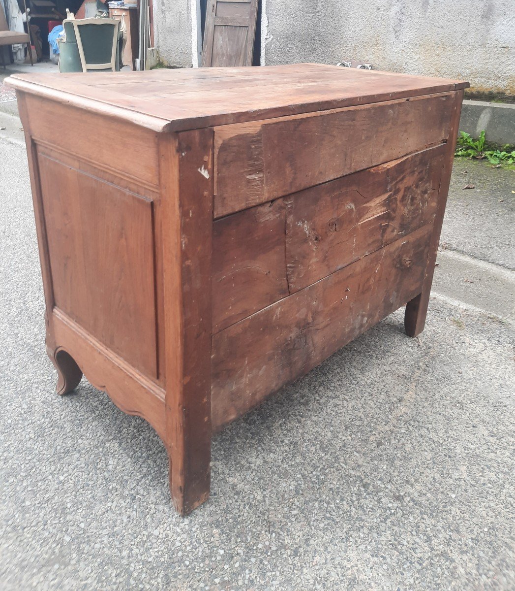 Eighteenth Century Chest Of Drawers In Solid Oak-photo-3