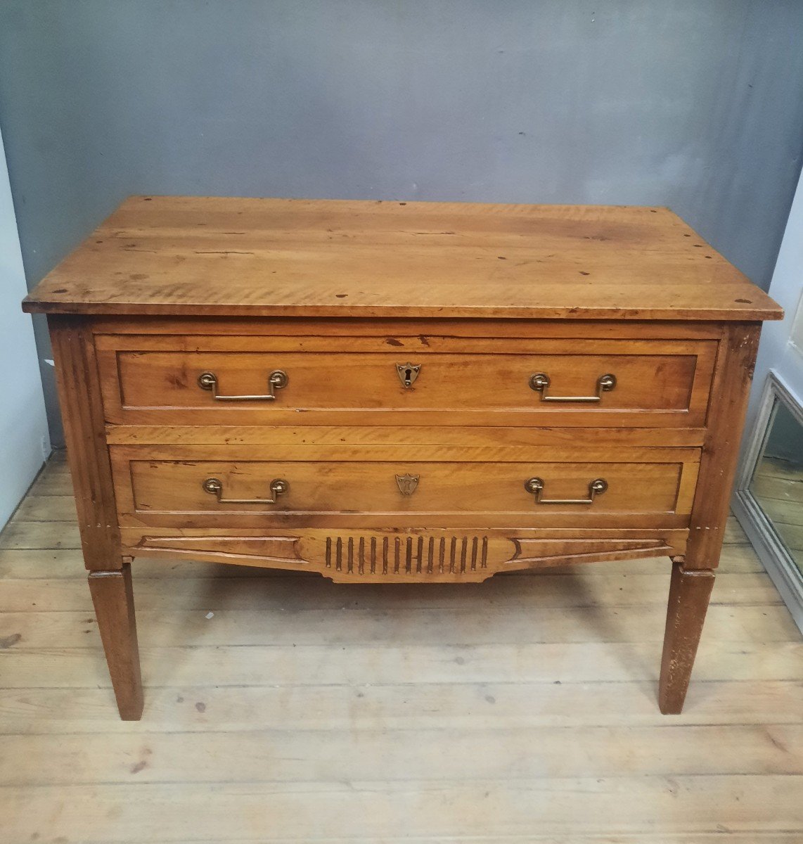 Commode D Epoque Louis XVI En Noyer massif -photo-2