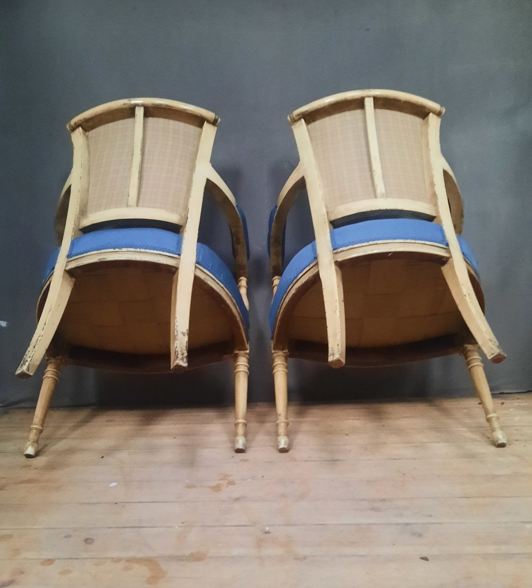 Pair Of Directoire Style Armchairs -photo-4