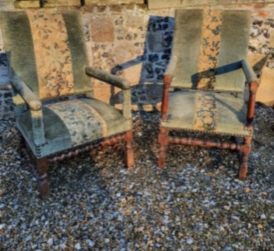 Two Louis XIII Armchairs Part W Period