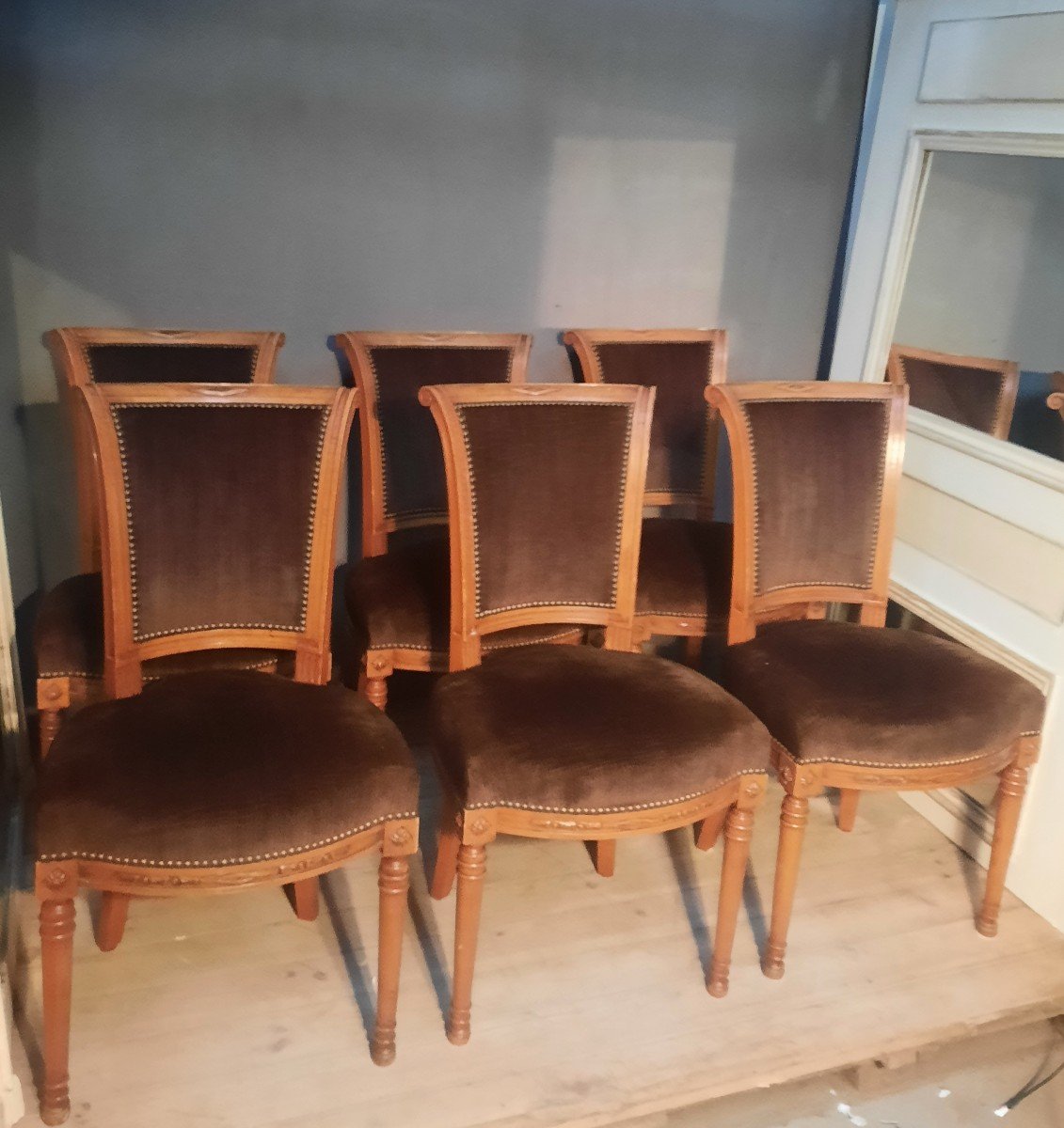 Serie  De 6 Chaises Style Directoire 