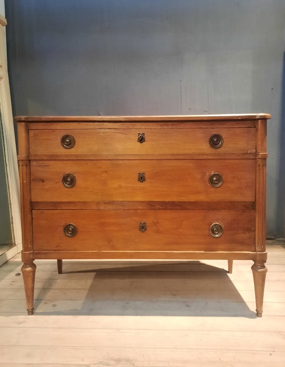 Louis XV Style Wooden Chest Of Drawers I-photo-2