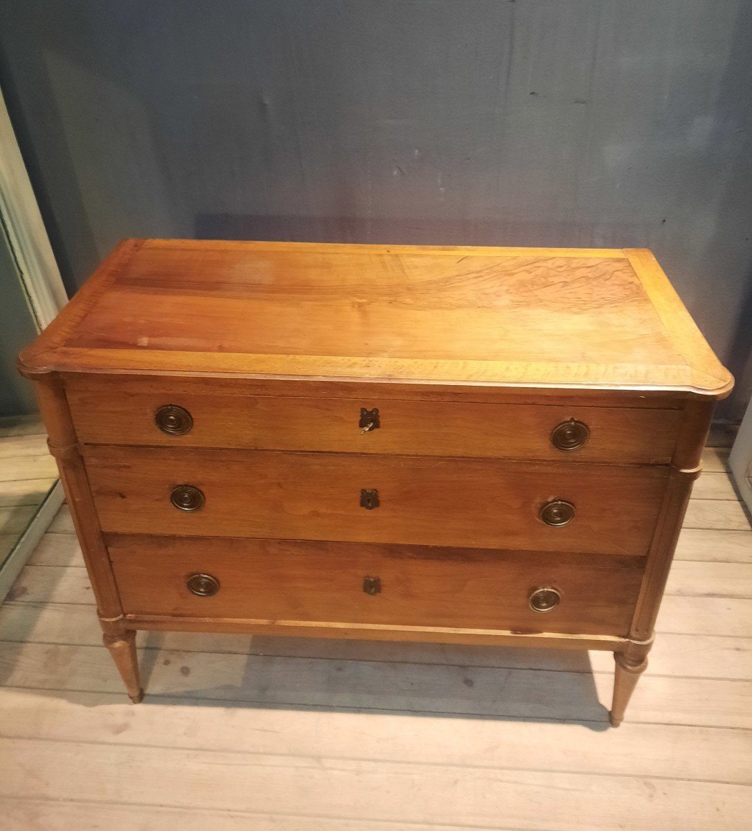 Louis XV Style Wooden Chest Of Drawers I-photo-3