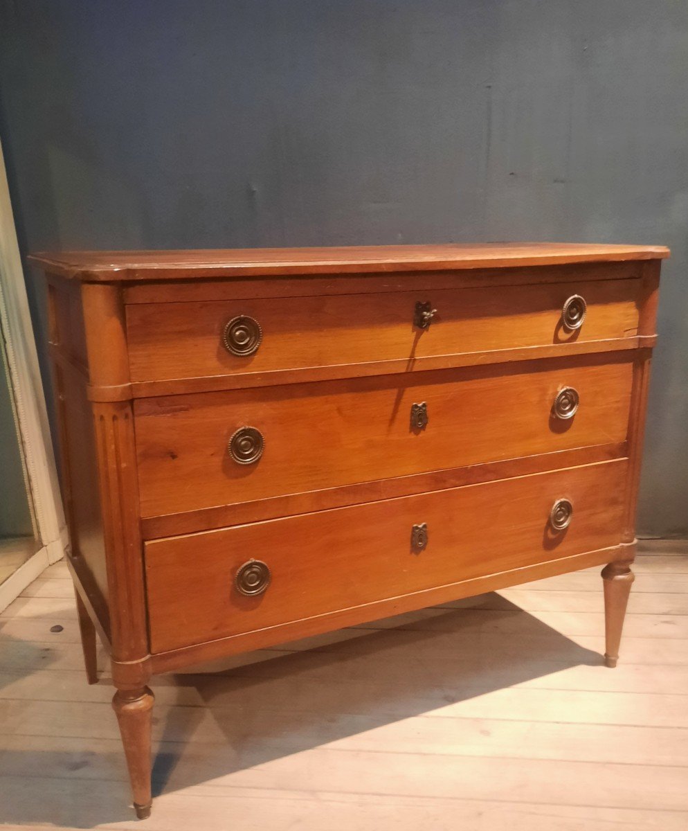 Louis XV Style Wooden Chest Of Drawers I-photo-4