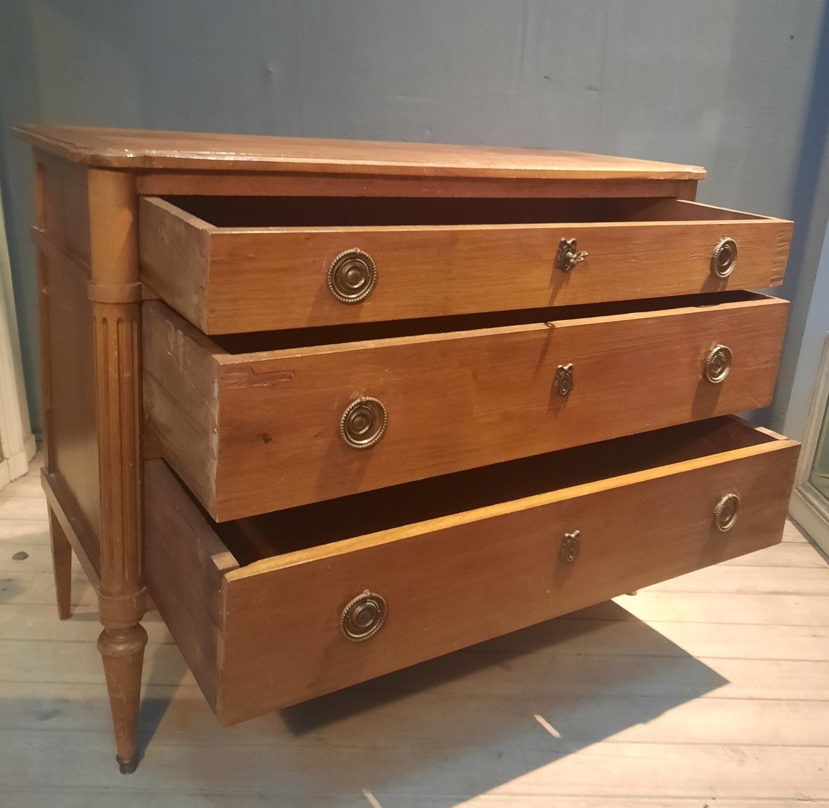 Louis XV Style Wooden Chest Of Drawers I-photo-3