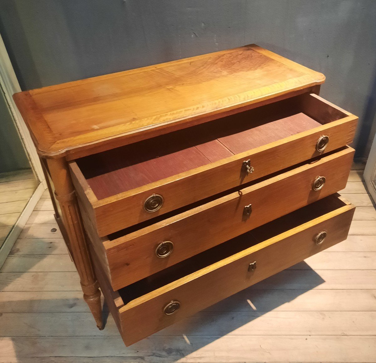 Louis XV Style Wooden Chest Of Drawers I-photo-4