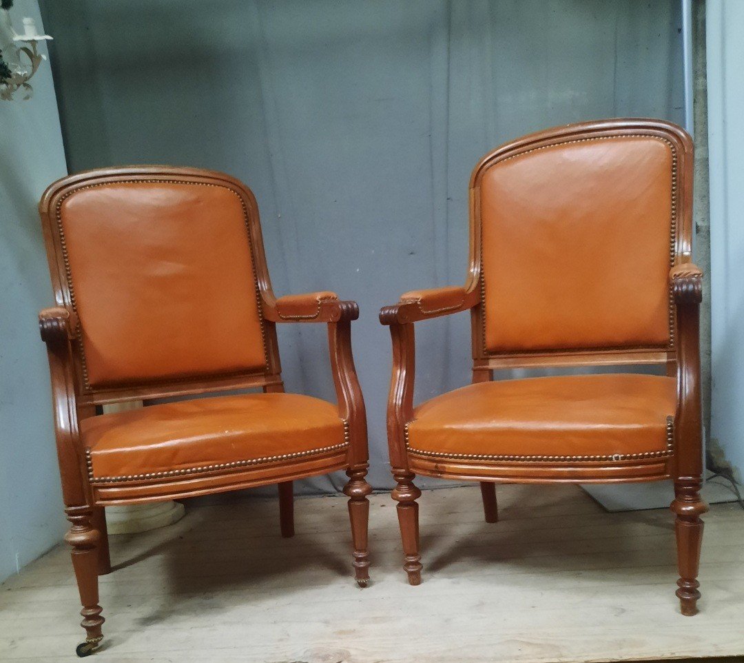 Paire De Fauteuil Louis Philippe -photo-2