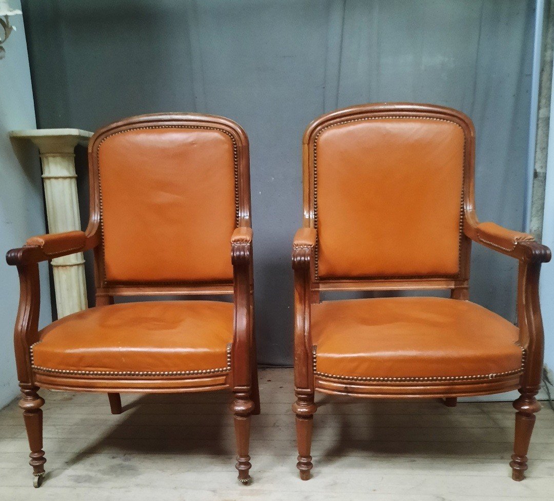 Paire De Fauteuil Louis Philippe -photo-3