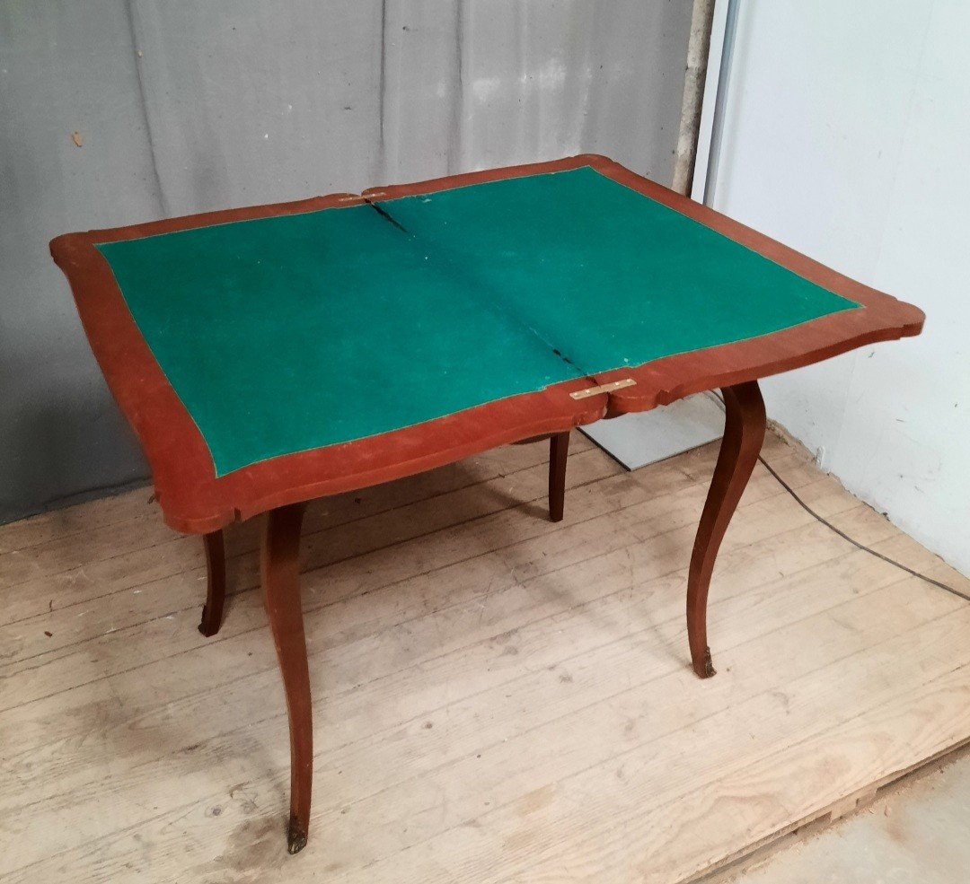 Louis XV Style Marquetry Game Table-photo-3