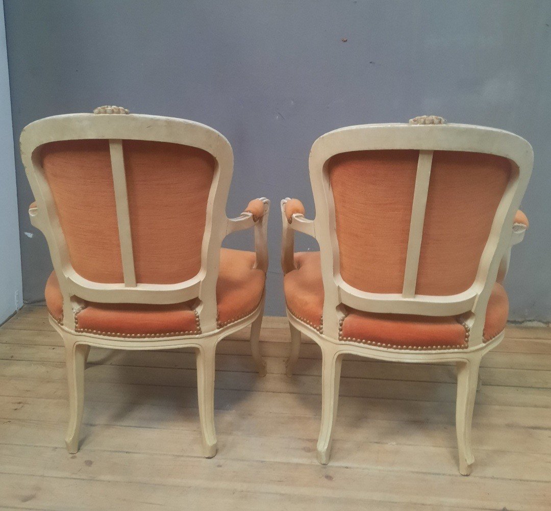 Pair Of Louis XV Armchairs -photo-3