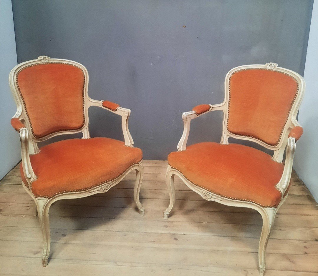 Pair Of Louis XV Armchairs 