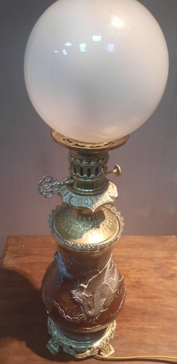 Lampe Chinoise En Bronze-photo-5