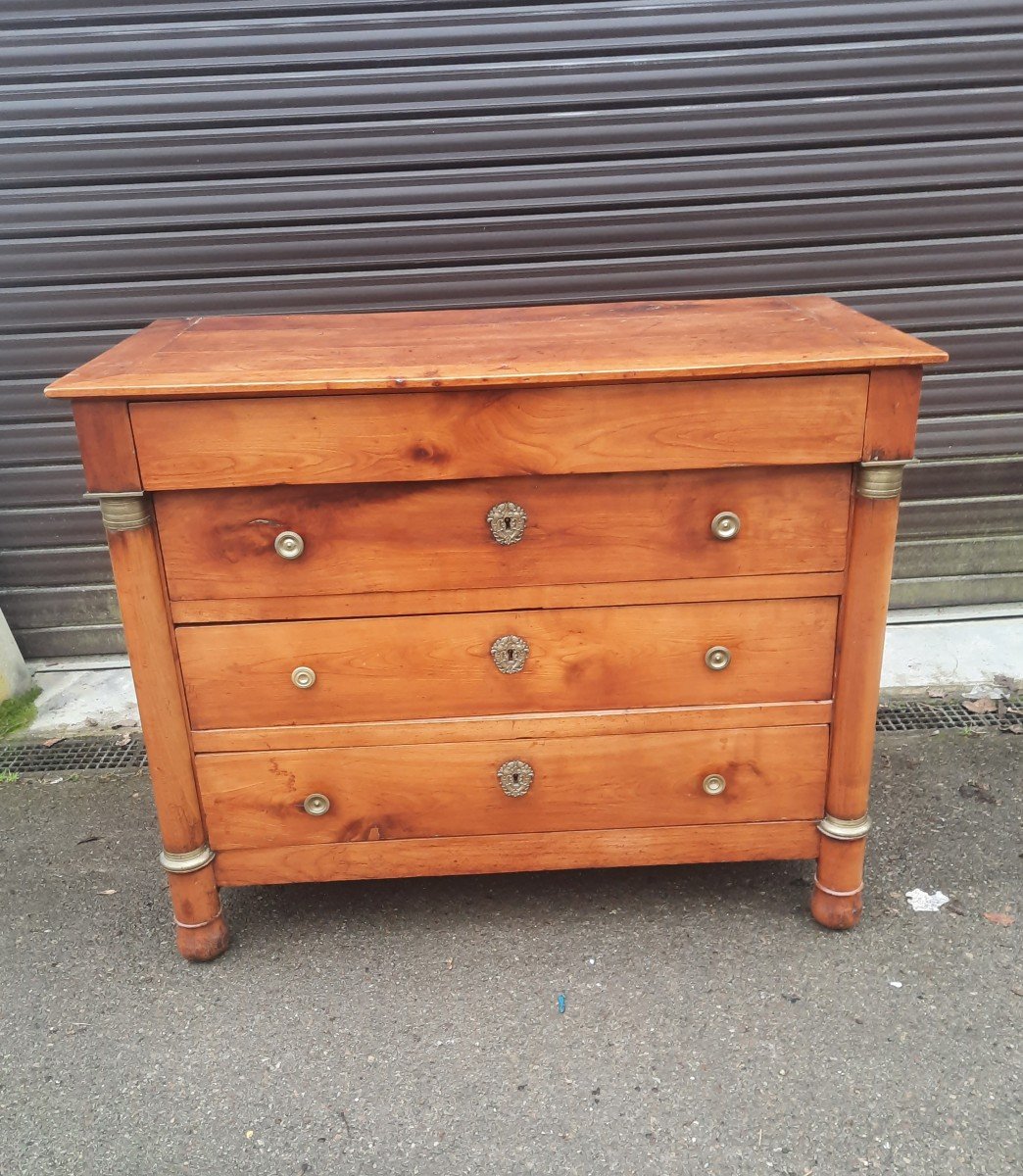 Commode  En Bois Massif Epoque Empire-photo-2