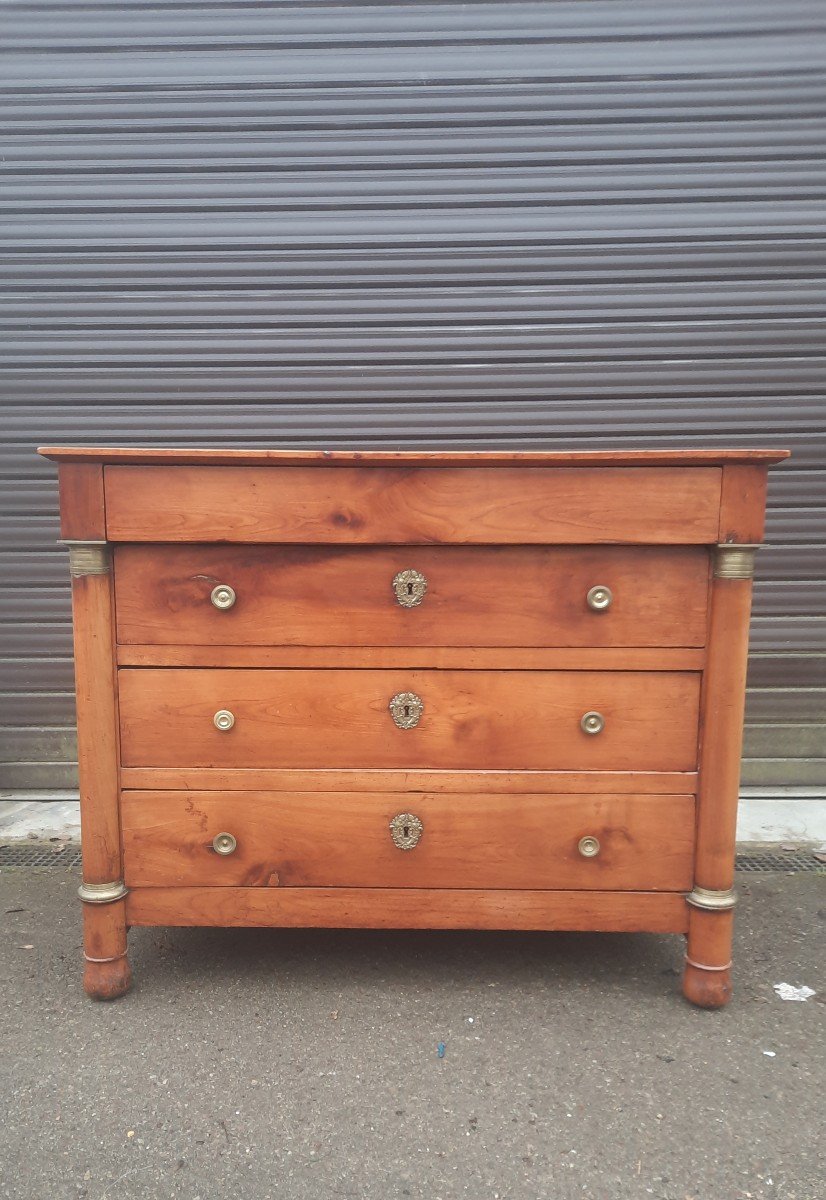 Commode  En Bois Massif Epoque Empire-photo-4