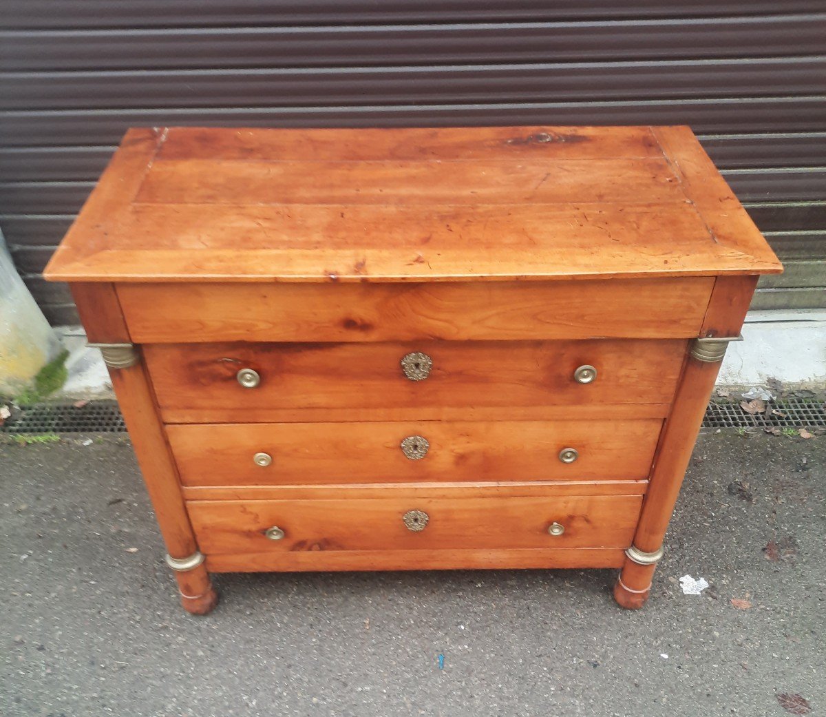 Commode  En Bois Massif Epoque Empire-photo-3