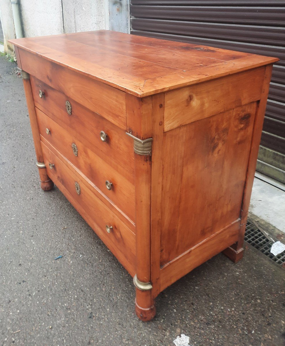 Commode  En Bois Massif Epoque Empire-photo-4