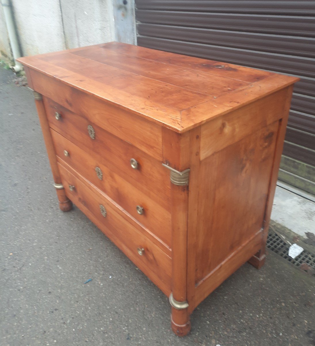 Commode  En Bois Massif Epoque Empire