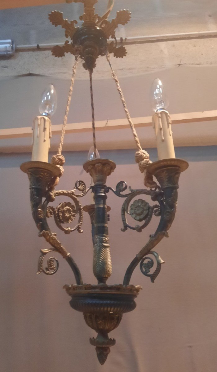 Restoration Bronze Chandelier-photo-2