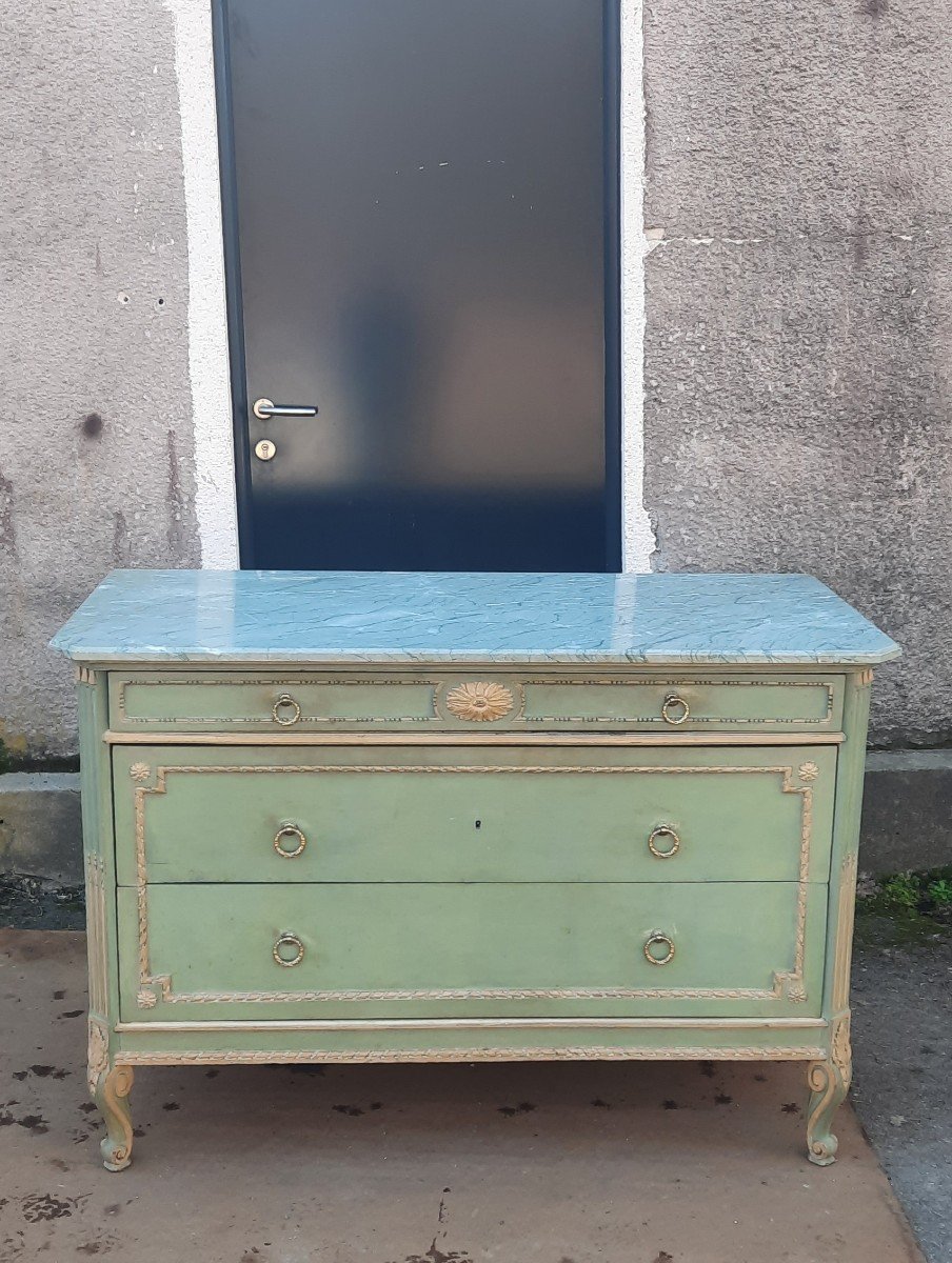 Louis XVI Style Painted Chest Of Drawers 