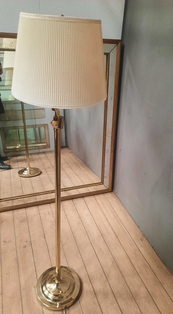 Gold Metal Standing Reading Lamp -photo-5