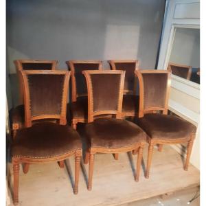 Serie  De 6 Chaises Style Directoire 