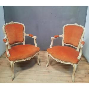 Pair Of Louis XV Armchairs 