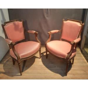 Pair Of Louis XVI Style Armchairs 