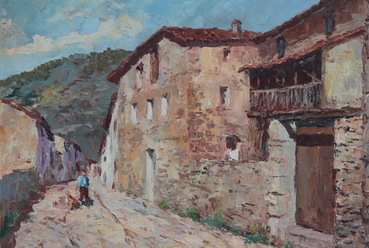 Huile Sur Toile Paysage Espagne, Pedro Serra Farnés -photo-2