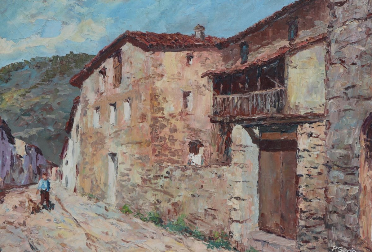 Huile Sur Toile Paysage Espagne, Pedro Serra Farnés -photo-2