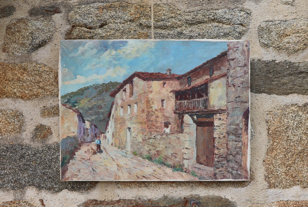 Huile Sur Toile Paysage Espagne, Pedro Serra Farnés 